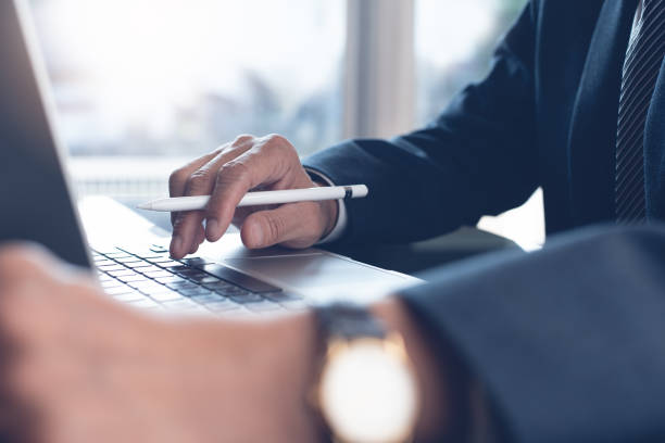 istock Businessman working in modern office 1338547511