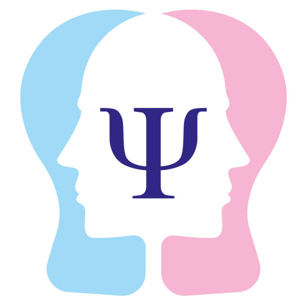 ilustrações de stock, clip art, desenhos animados e ícones de symbol icon of the academic discipline psychology science of the study of mental health. ideal for institutional and educational materials - behavioral problems