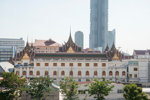 the wat yannawa at silom in the city of Bangkok in Thailand in Southest Asia.  Thailand, Bangkok, November, 2019