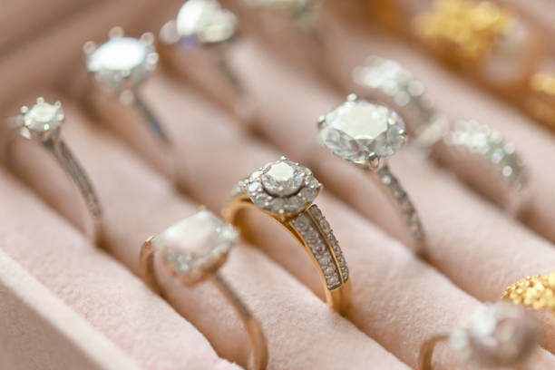 istock Jewelry diamond rings in box 1338552523