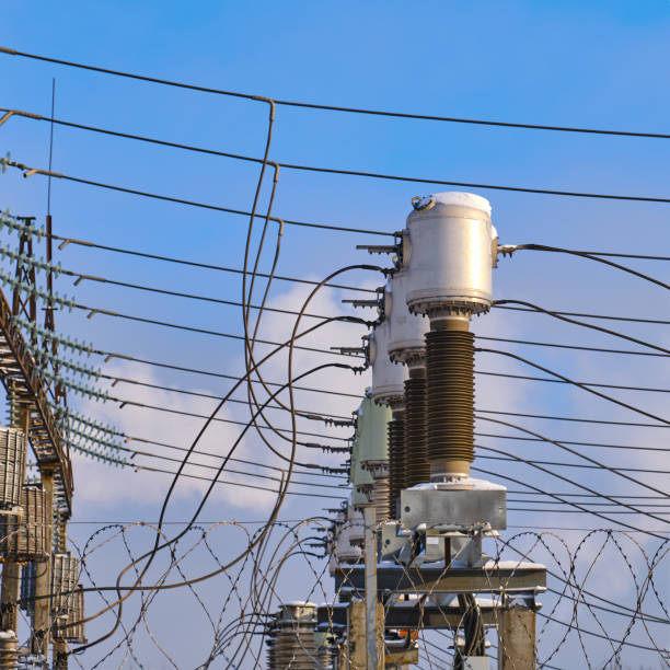 istock Power plant in winter with electricity transformers covered with snow 1338552700