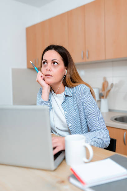 istock Abstract Working Home Ideas, Interior Decoration Live Video Blog, Giving Lectures Lessons, Computer Presentation Idea, Internet Searching Browsing Concept 1338554398