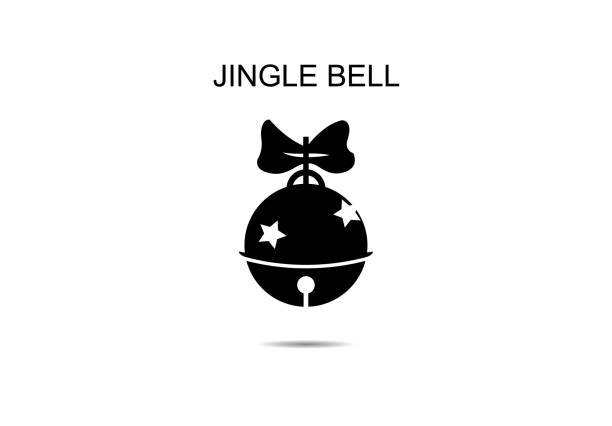 ilustraciones, imágenes clip art, dibujos animados e iconos de stock de icono de campana de jingle - bell handbell christmas holiday