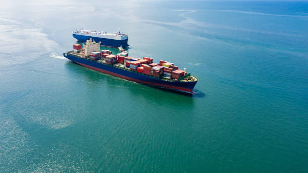 large ship carrying containers