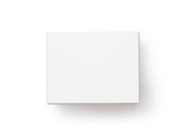 White box top view White box top view with clipping path. box stock pictures, royalty-free photos & images