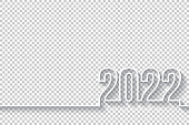istock Happy new year 2022 Design - Blank Background 1338614738