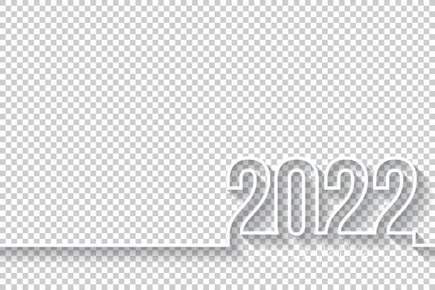 Vector illustration of Happy new year 2022 Design - Blank Background