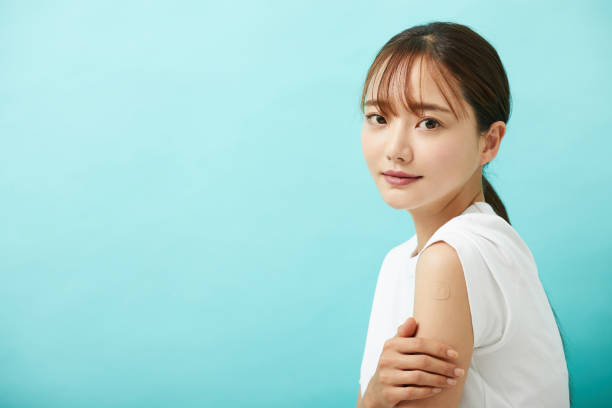 istock A young Asian woman who had been injected. 1338615848