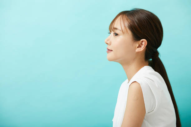 istock A young Asian woman who had been injected. 1338615854