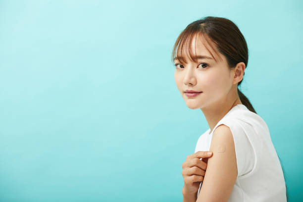 istock A young Asian woman who had been injected. 1338616039