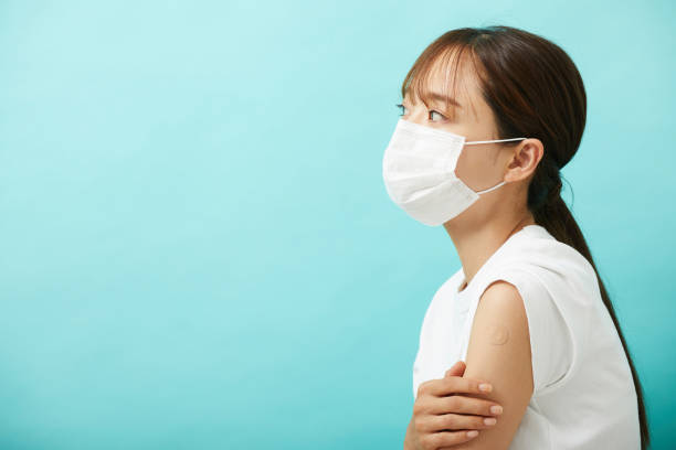 istock A young Asian woman who had been injected. 1338617427