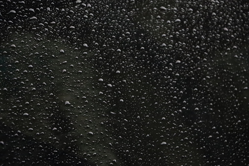 raindrops on the windshield of a car