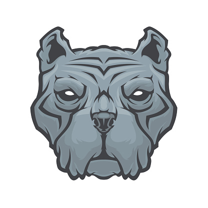 Morro Perro Vector Ilustración de Cabeza De Perro American Pitbull Terrier y más Vectores ...