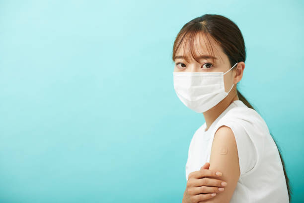 istock A young Asian woman who had been injected. 1338624042
