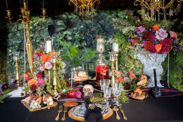 istock Table served for Halloween party 1338627489