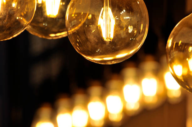 istock Luxury beautiful edison light lamps 1338632311