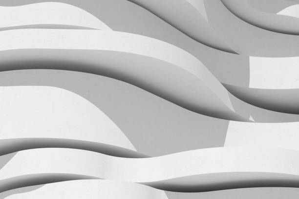 istock Abstract white circular architecture, Concave and convex, Curve building. 3d rendering. 1338636452
