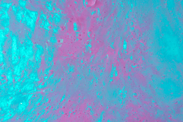 istock Liquid cyan slime background with bubbles and highlights 1338643767