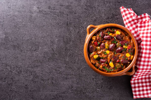 istock Traditional mexican tex mex chili con carne in a bowl 1338643952