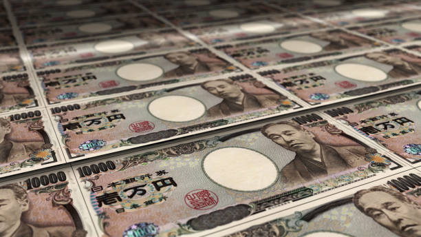 istock Japanese Yen note money printing concept illustration 1338647595