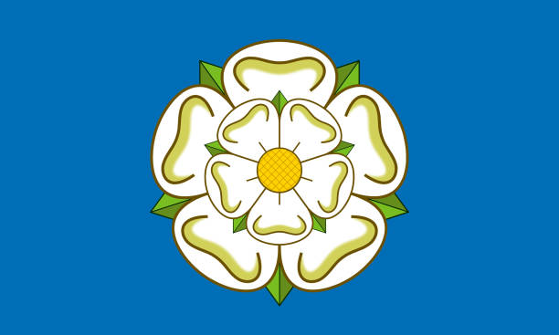 Flag of Yorkshire The Yorkshire flag is the flag of the historic house of York carried in the 15th century War of the Roses york yorkshire stock illustrations