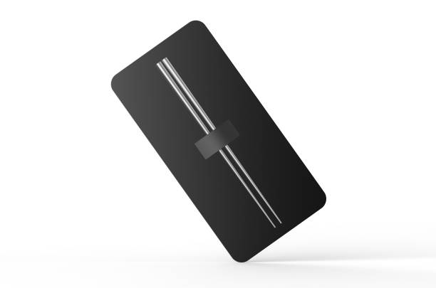 istock Stainless steel lightweight chopstick, mock up template on isolated white background, 3d illustration 1338647733