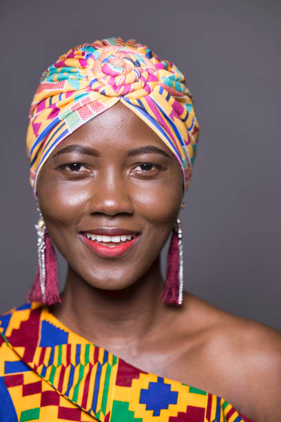istock Ghanaian lady wearing traditional clothes 1338656985