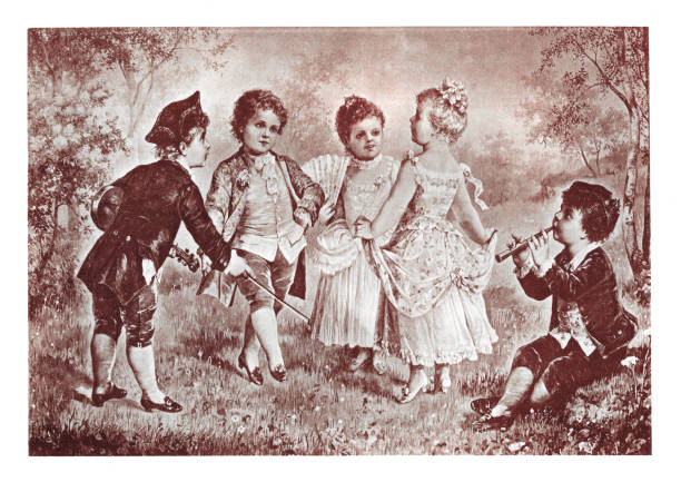 Little children dancing medieval 1891
Original edition from my own archives
Source : Zur guten Stunde 1891
painting F. Lefler