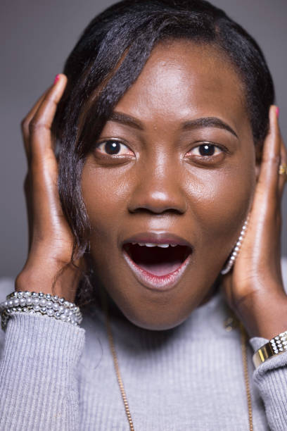 istock Shocked African lady 1338658306