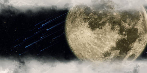 istock meteor and full moon cloudy night 3D illustration 1338663215