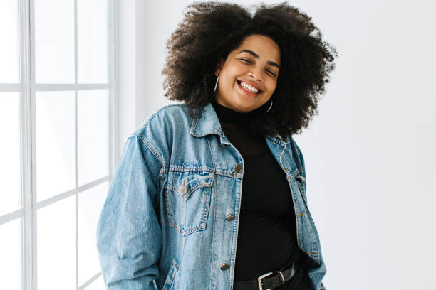 istock Attractive woman stylish outfit 1338668395