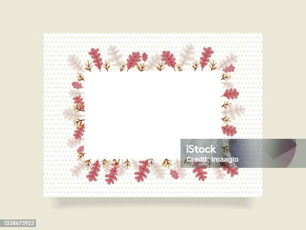 Fall Decorated Rectangle Autumn Season Decorative Rectangle Frame Vector Illustration Stock ...