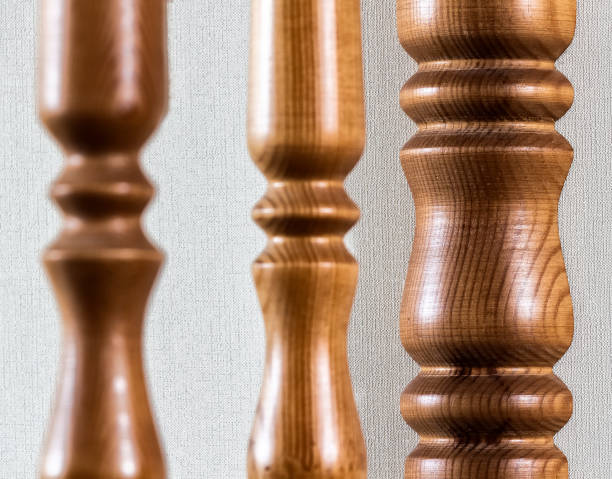 istock Wooden baluster close-up 1338678298