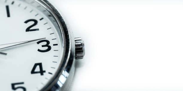 istock Historical mechanic wrist watch dial with silver arrow close up 1338678302