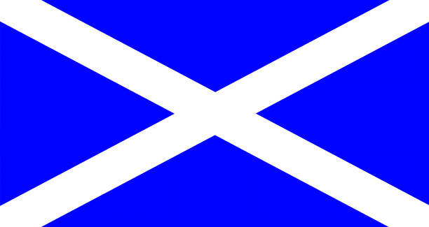 Scotland Scotland national sports flag that is taken the sports events to support the team fife county stock illustrations