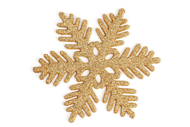 istock Golden Christmas snowflake 133868848
