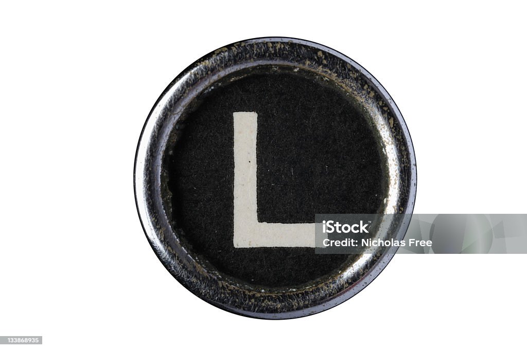 Isolato Lettera L - Foto stock royalty-free di Alfabeto