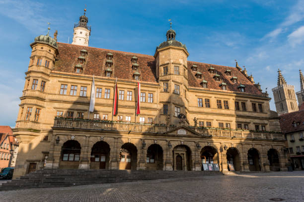 hôtel de ville - rothenburg old town travel tourism photos et images de collection