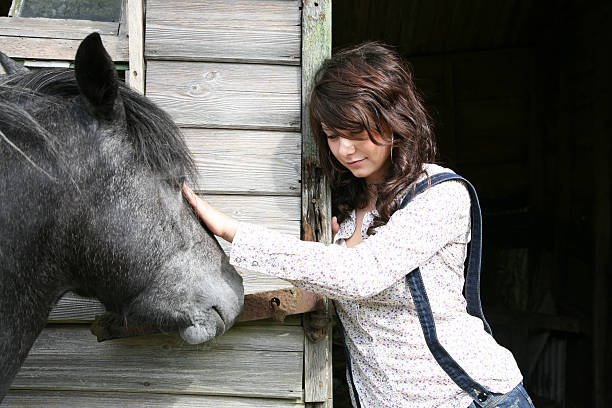 istock Girl with Horse 133869074