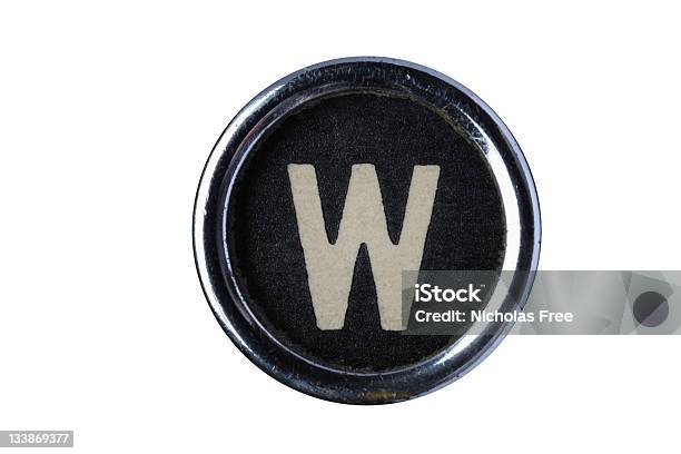 Isolated Letter W Stock Photo - Download Image Now - Letter W, Alphabet, Antique