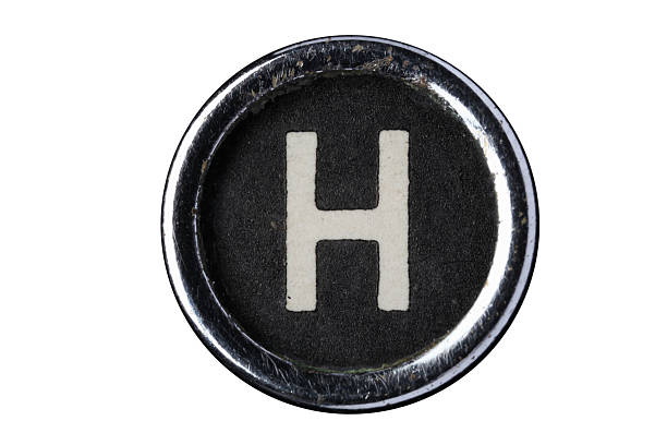 絶縁型文字高 - letter h typewriter key alphabet circle ストックフォトと画像