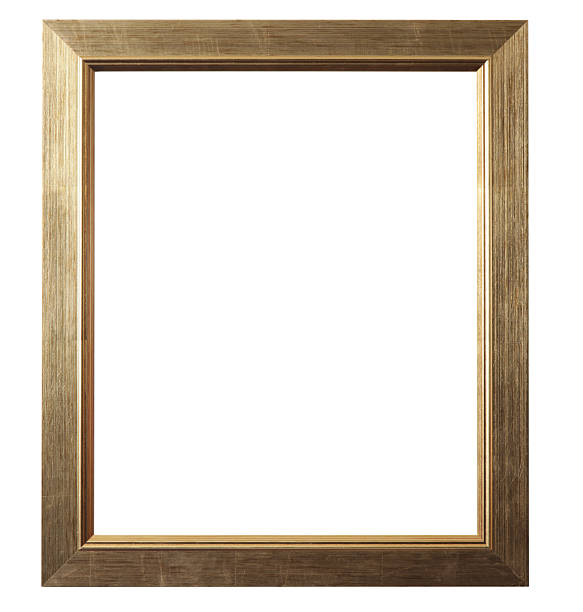 Brushed Gold Picture Frame stock photo
