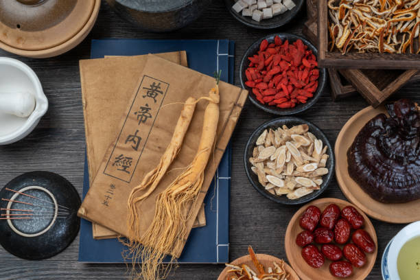 istock Ginseng and traditional Chinese medicine on the table 1338700879