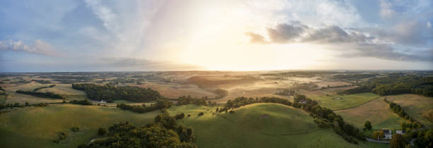 istock Early morning sun strikes the hill top 1338701680