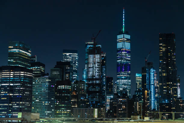 istock Night View of Manhattan in New York 1338707065