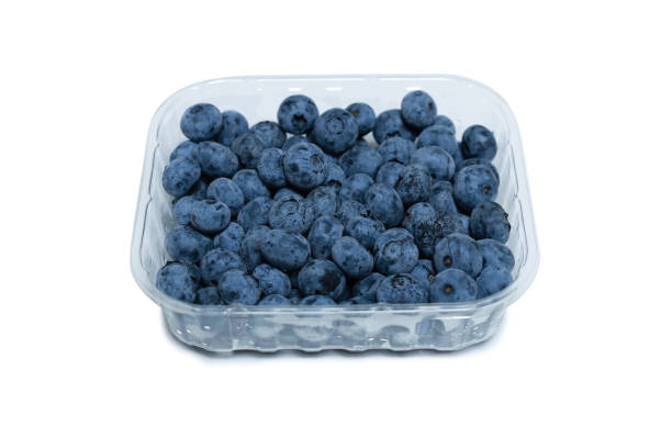 istock Group of fresh blueberry isolated on a white background. 1338708690