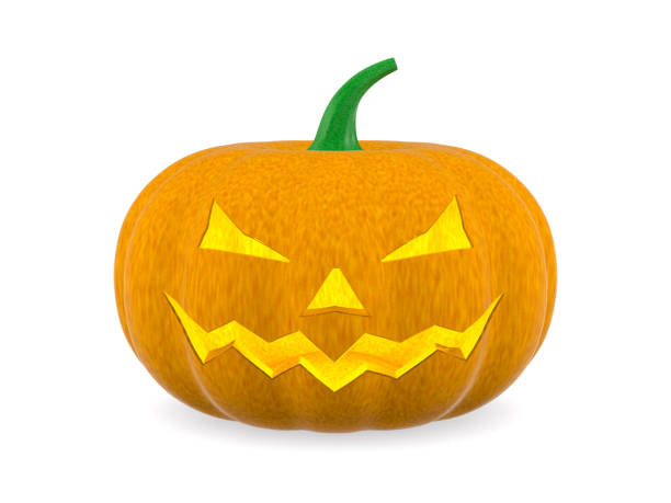 istock halloween pumpkin on white background. Isolated 3D illustration 1338708932