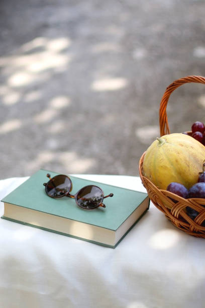 istock Picnic Basket, Book and Sunglasses 1338714424