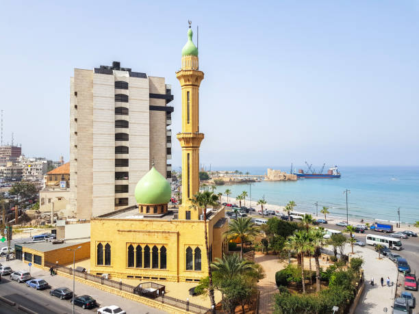 istock Saida sea view and the yellow mosque 1338718270