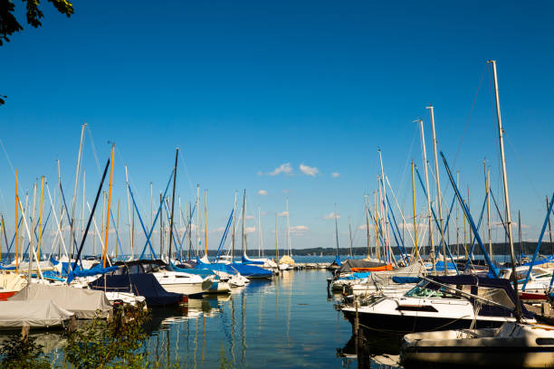 istock Starnbergersee in Bavaria, marina and blue sky 1338721782